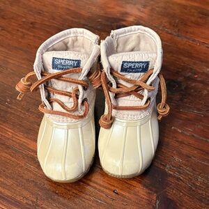 Sperry Kids' Tan and Cream Boots
